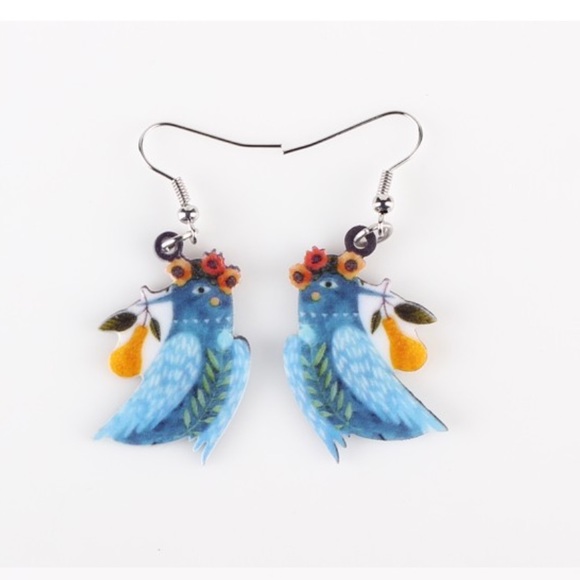 Partridge and a Pear Acrylic Earrings - Picture 5 of 5